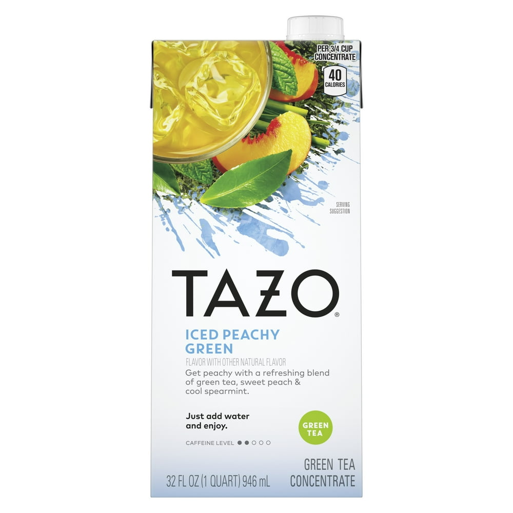 TAZO Green Tea Iced Peachy Green Concentrate 32 oz