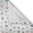 thumbnail image 6 of Ambesonne Anchor Valance & Curtain, Marine Nautical Wheel, 55"x24", Blue and Red, 6 of 6
