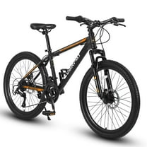 YDSM 26 Inch Mountain Bike, Shimano 21 Speeds with Mechanical Disc Brakes, High-Carbon Steel Frame, Suspension MTB Bikes Mountain Bicycle