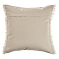 thumbnail image 6 of Woven Paths Solid Woven Throw Pillow with Fringe, Ivory, 20" x 20", 6 of 8