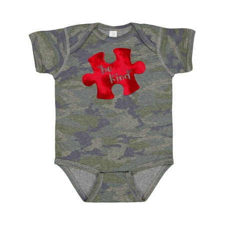

Inktastic Autism Awareness Be Kind Red Puzzle Piece Gift Baby Boy or Baby Girl Bodysuit