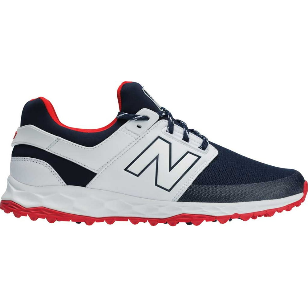 Men's New Balance Fresh Foam LinksSL NBG4000 Waterproof Golf Shoe Blue/White/Red Performance