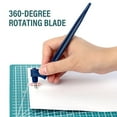 thumbnail image 5 of Tyeign 360° Rotating Craft Cutting Pen, Precision Stainless Steel Hobby Knife with 3 Replaceable Heads, Paper-Cutting Tool for Scrapbooking, Stencil, Vinyl, Cardstock—Ergonomic Grip, 5 of 9