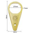 thumbnail image 4 of Bottle Opener - Magnetic Fridge Opener Design, Durable Metal Tool for Home, Kitchen, or Bar Accessories 2Pack（(Silver)+gold）, 4 of 5