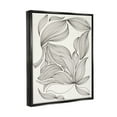 thumbnail image 3 of Stupell Industries Abstract Striped Floral Petals Graphic Art Jet Black Floating Framed Canvas Print Wall Art, Design by Regina Moore, 3 of 6