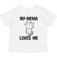 thumbnail image 3 of Inktastic Mema Loves Me Girls Grandchild Cat Girls Toddler T-Shirt, 3 of 5