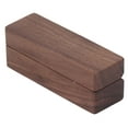 thumbnail image 4 of Wood Ring Holder, 2 Slots Hand Polished Exquisite Design Wood Ring Box Walnut  For Jewelry, 4 of 8