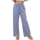 thumbnail image 5 of Amzcrzy Pantalones Mujer A Rayas Informales Cintura Alta Cordón Elástico Tipo Bóxer Cómodos Holgados Anchos Con Bolsillos Tallas S-2XL Azul, 5 of 8