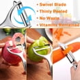 thumbnail image 4 of Kitchen Potato Peeler - Stainless Steel Y-Shape Swivel Peeler for Vegetables, Ca, 4 of 5