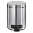 thumbnail image 6 of Ninestars Round Step-on Trash Can, 1 Gallon Stainless Steel, Step Pedal Hands-Free Soft-Close Lid Garbage Bin, Stainless Steel, 6 of 7