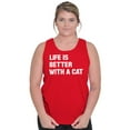thumbnail image 4 of Life is Better with a Cat Kitty Lover Tank Top T Shirts Men Women Brisco Brands S, 4 of 6
