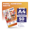 thumbnail image 2 of PAPEL ADHESIVO MATE ESN 115GR A4 50 H FOTOGRAFICO IMPRIMIR blanco A4, 2 of 9