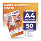 thumbnail image 2 of PAPEL ADHESIVO MATE ESN 115GR A4 50 H FOTOGRAFICO IMPRIMIR blanco A4, 2 of 9