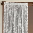 thumbnail image 3 of Wisteria Arbor White Sheer Polyester Lace, Floral Window Treatment; 2-84L Panels Set, 3 of 5