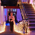 thumbnail image 4 of Cadena de luces LED Dinheiro, luces de carámbanos de 4 m/13 pies, 120 luces LED de hadas estrelladas para fiestas de bodas, 4 of 5