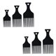 thumbnail image 1 of Juego de 6 peines de dientes anchos y peines de barbero para desenredar y peinar cabello rizado y grueso., 1 of 5