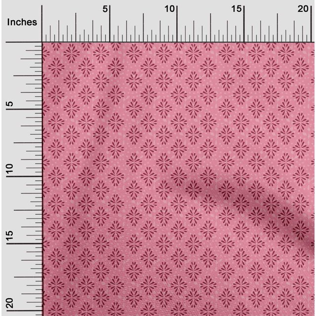 oneOone Georgette Viscose Fabric Dot & Floral Block Print Fabric BTY 42 Inch Wide