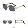 thumbnail image 5 of Gafas De Sol cuadradas De lujo para hombre y mujer, lentes De Sol sin montura Vintage De diseñador De marca, gafas De Sol Retro a la moda para hombre y mujer, 5 of 5