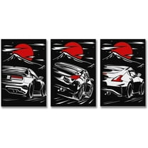 Hieng JDM Sport Car Posters 300zx 350z 370z Car Wall Decor Art-Modern Car WallPrints Cool Posters for Boys Room-Bathroom Bedroom Office Canvas Wall