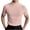 Pink, variant on Workout Shirts for Men Gym,Men's Mock Turtleneck Sweater Short Sleeve Casual Basic Tops Ribbed Knit Pullover Solid Tee