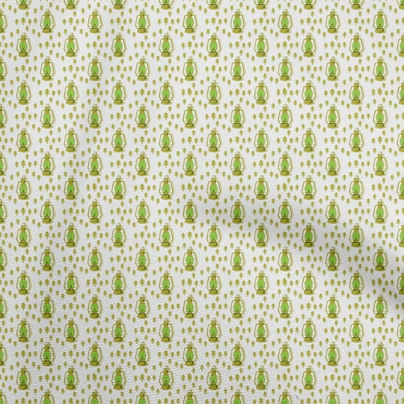 oneOone Cotton Poplin Twill Light Green Fabric Halloween Lamps Diy Clothing Quilting Fabric Print Fabric By Yard 56 Inch Wide