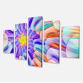 thumbnail image 2 of Verre à Taches Multicolore avec Spirales - Impression sur Toile Florale, 2 of 3
