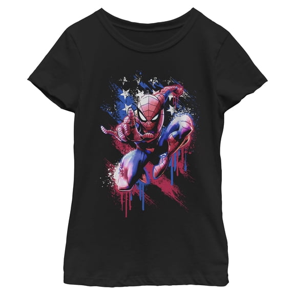 Girls Marvel: Spider-Man American Pose T Shirt