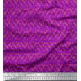 thumbnail image 1 of Soimoi Purple Heavy Satin Fabric Leaves & Heart Printed Craft Fabric by the Yard 54 Inch Wide, 1 of 3