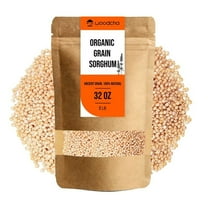 Organic Whole Grain Sorghum – Non-GMO, Gluten-Free- Ancient Grain, 100% Natural -Ideal for Healthy Cooking, Baking- Bulk Food 2 lb
