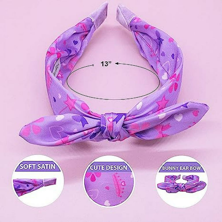 Pink/Purple Ombré Bow Heart Ears Headband Lot Of 9 Claire main image 3
