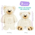 thumbnail image 3 of LotFancy Giant Teddy Bear, 39" Large Cute Stuffed Animals Plush Toy, Beige, 3 of 9
