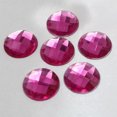 thumbnail image 4 of U8MO 50Pcs Hot Pink Acrylic Flatback Crystal Rhinestone Round Gem Beads 18mm No Hole, 4 of 6