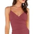 thumbnail image 4 of Vestido de mujer sexy con cuello en V asimétrico con pliegues laterales Xemadio WRMH-218-86, 4 of 5