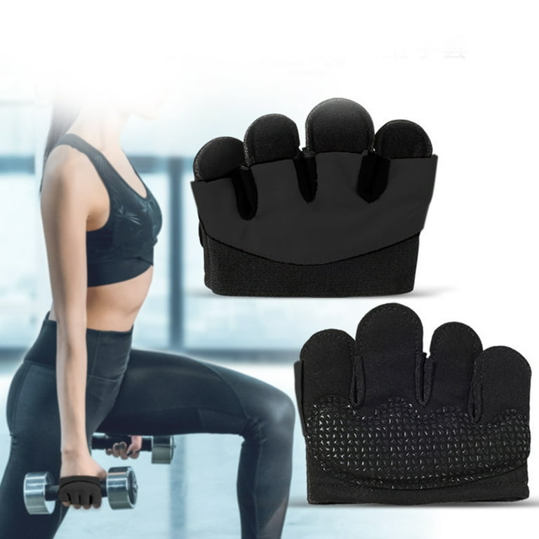 BCOOSS Workout Gloves for Women Men with Wrist Support Weight Lifting Gym  Gloves for Calluses with Hooks Black Adjustable, L 
