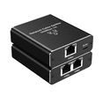 thumbnail image 2 of 1000Mbps Ethernet Adapter LAN Internet Splitter Cat 6 RJ45 Gigabit Switch for PC Laptop TV Box Router 1 to 2,1 * Ethernet Adapter,Black, 2 of 6