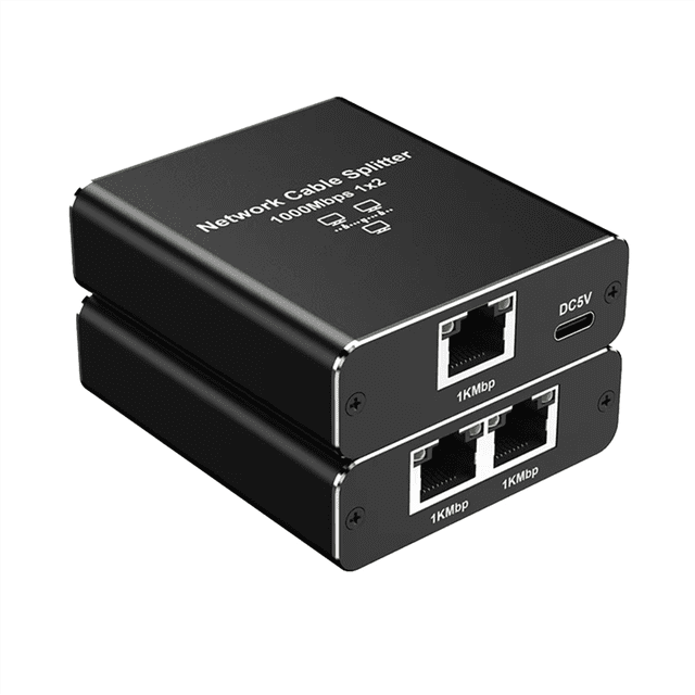 Adaptador Ethernet de 1000 Mbps, Divisor de Internet LAN, Conmutador Gigabit Cat 6 RJ45 para PC, Portátil, TV Box, Enrutador 1 A 2