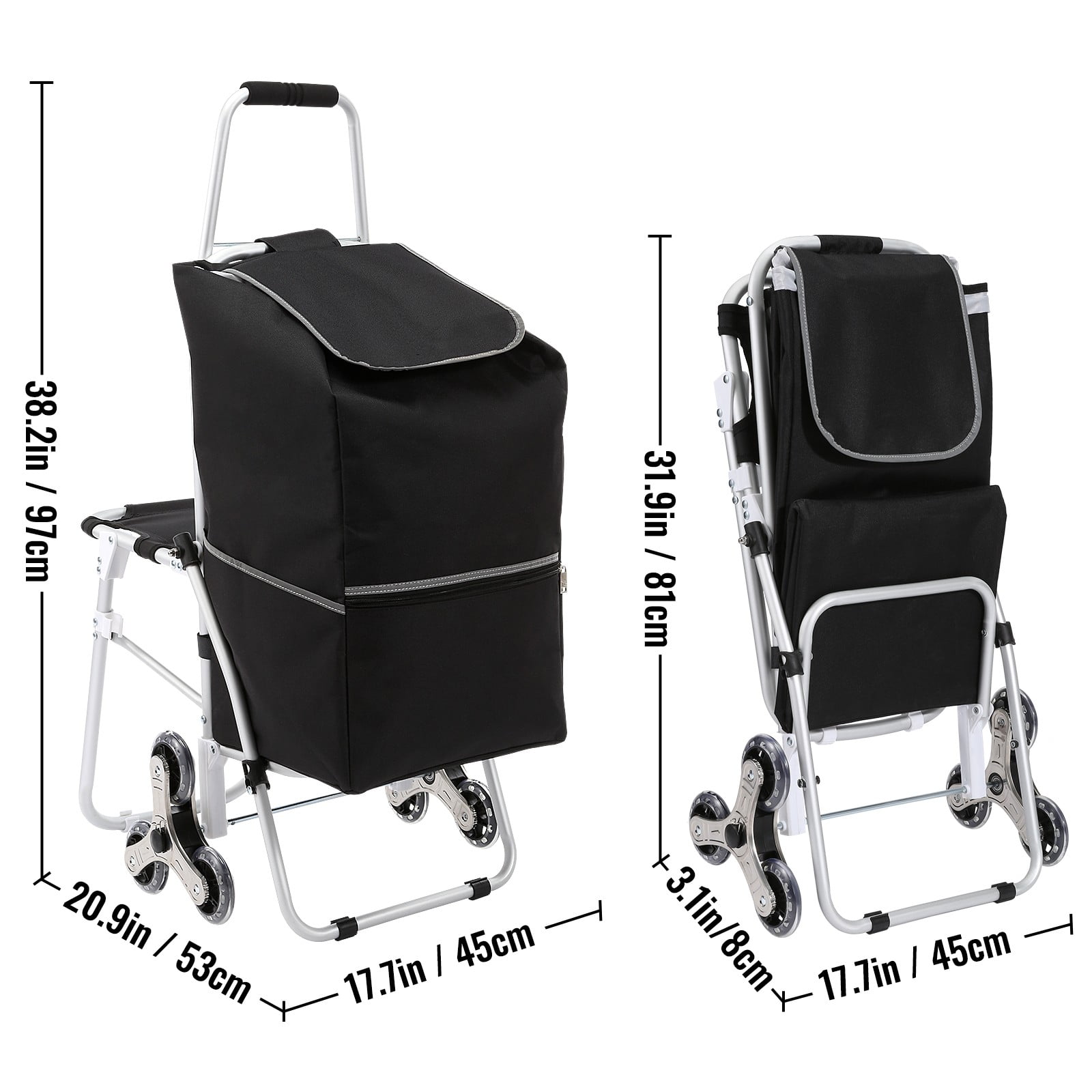 Shopping trolley online bag with chair