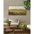 thumbnail image 3 of Drsoum 20x40in Natural Framed Landscape Rural wildflowers Wall Art Classic Retro rustic Wall Prints Farmhouse Kitchen Bathroom Office Decor, 3 of 6
