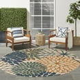 thumbnail image 4 of Nourison Aloha Tropical Blue Green 5'3" x Round Area Rug (5 Round), 4 of 9
