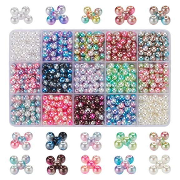 MLINS 1 Box of Novelty Plastic Beads Colored Loose Beads Plastic Beads DIY Craft Beads Bracelet Making Beads