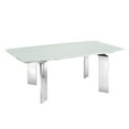 thumbnail image 3 of Talenti Casa ASTOR motorized dining table in white glass with polished stainless steel base., 3 of 6