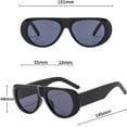 thumbnail image 3 of 2024 Fashion Large Frame Retro Sunglasses Male UV Resistant Oval Female Minimalist Style Pilot Sun Glasses N45, 3 of 4
