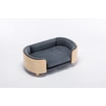 thumbnail image 4 of KOSSMAI Solid Wood Velvet Pet Dog Cat Middle Bed Sofa 30" Length with Removable Padding for Living Room, Bed Room Dark Gray, 4 of 7