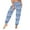 Light blue, variant on Women Leggings Tummy Control Bloomers Baggy Loose Casual Yoga Pants,Black,2XL