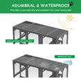 thumbnail image 2 of 60" Grey Wooden Outdoor Catio Enclosure, Large Cat Shelter with 6 Climbing Platforms, Waterproof Roof & Lockable Door for Multiple Cats, 2 of 7