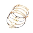 thumbnail image 1 of Señora copo de nieve pulsera brazalete de la personalidad Set Estrella de cinco piezas Set de cuerda Luna pulseras, 1 of 2