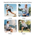 thumbnail image 5 of WELIGU Men's Swim UPF 50+ Sun Protection Shirt Long Sleeve SPF Fishing Outdoor UV Hiking Lightweight Shirts Heibai-Long-XL, 5 of 6