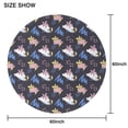 thumbnail image 6 of Fashionable Round Tablecloth 60x60in(153x153cm) – Waterproof Polyester Table Cover with Full Print Design, Wrinkle Resistant & Washable for Kitchen Dining Party Decor, 6 of 6