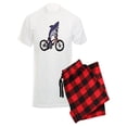 thumbnail image 1 of CafePress - Funny Shark Riding Bicycle - Men's Light Pajamas, 1 of 1