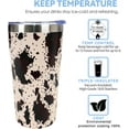 thumbnail image 4 of Cow Print Gifts for Women Men Cow Print Tumbler Cup With Lid and Straw 10Oz Stainless Steel Insulated Cow Coffee Mug - Birthday Christmas Gift, 4 of 6